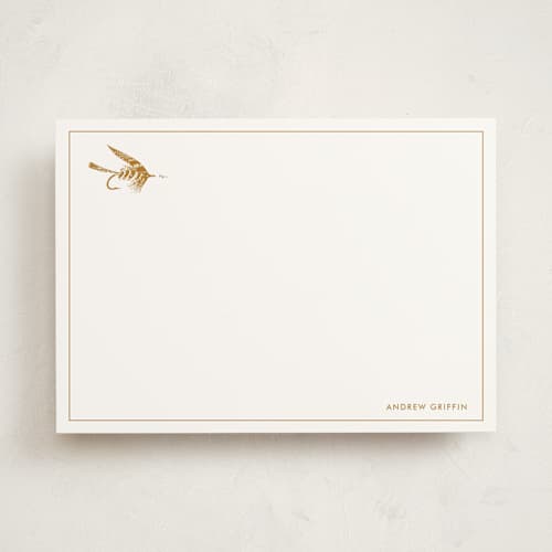 This is a desert personalized stationery thank you cards with standard by Chris Ferebee called fly fishing printing on signature in 5x7