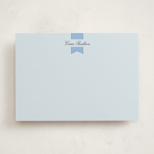 This is a pond personalized stationery thank you cards with standard by Kristin Rees Design called ribbon name printing on signature in 5x7