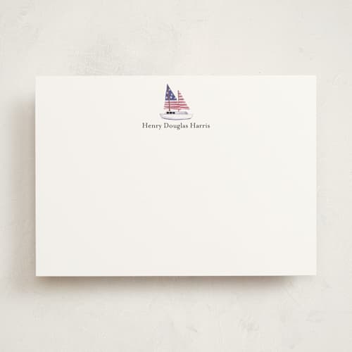 This is a americana personalized stationery thank you cards with standard by Prawita Sari called bon voyage printing on signature in 5x7