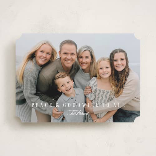 This is a frost photo christmas cards with standard by Kristie Kern called del mar printing on recycled smooth signature in standard