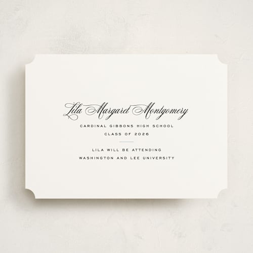 This is a pearl graduation announcements with standard by Megan Davis called cannes printing on signature in standard
