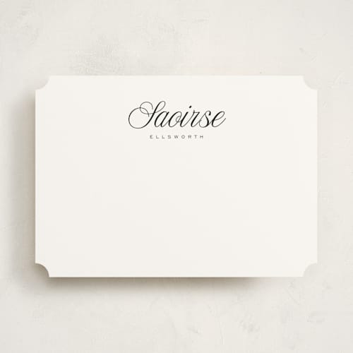 This is a sugar personalized stationery thank you cards with standard by chocomocacino called fondente printing on signature in 5x7