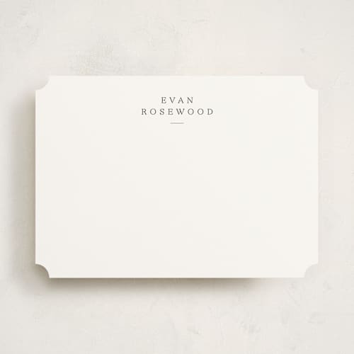 This is a cloud personalized stationery thank you cards with standard by Sara Hicks Malone called softspoken printing on signature in 5x7
