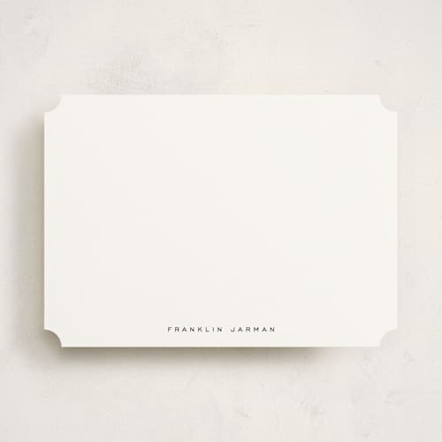 This is a snow personalized stationery thank you cards with standard by Sara Hicks Malone called jarman printing on signature in 5x7