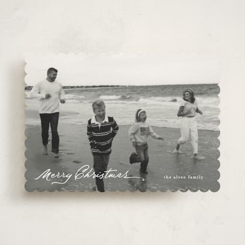 This is a snowdrift holiday photo cards with standard by Erin L. Wilson called stafford printing on recycled smooth signature in standard