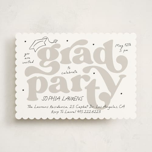 This is a ink graduation invitations with standard by Tamara Hilje called marker printing on signature in standard