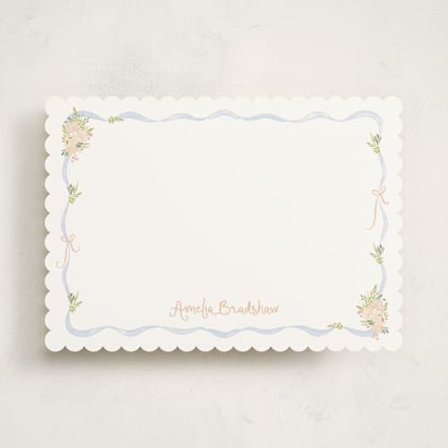 This is a daphne personalized stationery thank you cards with standard by Creo Study called cottagecore printing on signature in 5x7