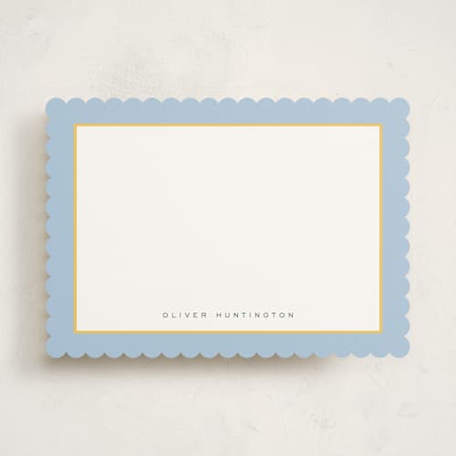 This is a sky personalized stationery thank you cards with standard by Nicoletta Savod called august printing on signature in 5x7
