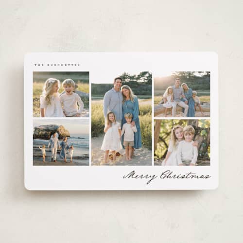 This is a chestnut photo christmas cards with standard by Wildfield Paper Co called drift printing on recycled smooth signature in standard