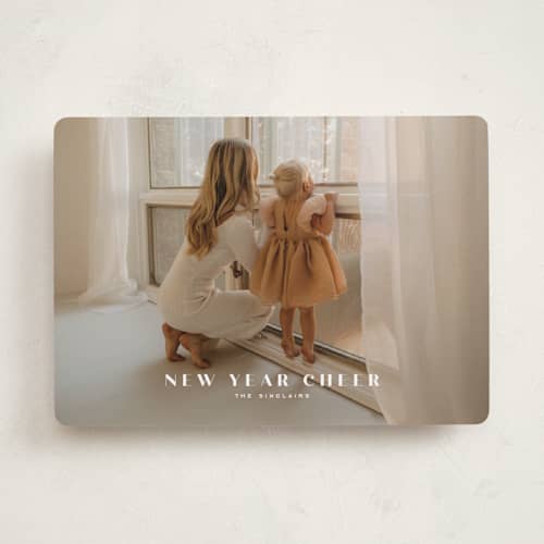 This is a snow photo christmas cards with standard by chocomocacino called cruffino printing on recycled smooth signature in standard