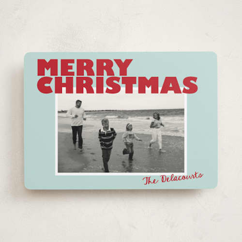 This is a glacier photo christmas cards with standard by chocomocacino called uguisu printing on recycled smooth signature in standard