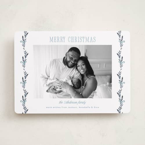 This is a jeans photo christmas cards with standard by Petra Kern called lillian printing on recycled smooth signature in standard