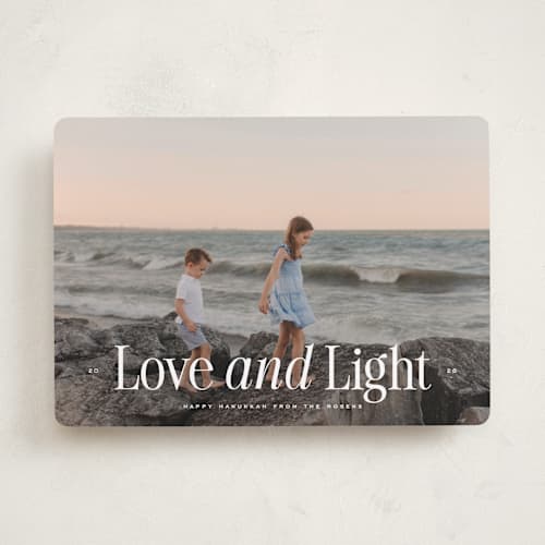 This is a cotton hanukkah cards with standard by Blustery August called times printing on recycled smooth signature in standard