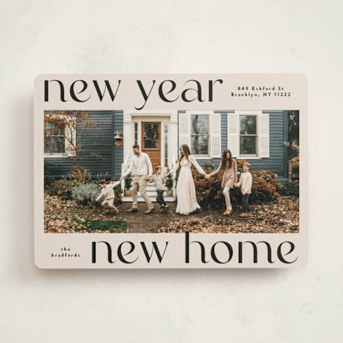 This is a sand new year photo cards with standard by Iveta Angelova called all new printing on recycled smooth signature in standard