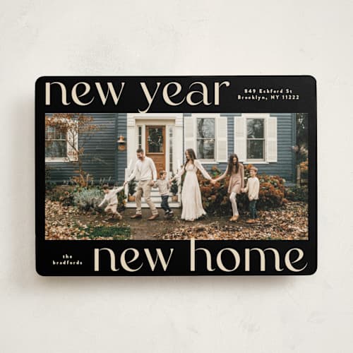 This is a onyx new year photo cards with standard by Iveta Angelova called all new printing on recycled smooth signature in standard