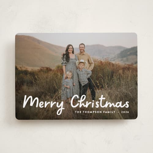 This is a snow holiday photo cards with standard by Megan Davis called howdy holidays printing on recycled smooth signature in standard
