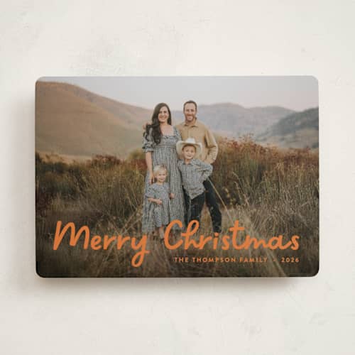 This is a spice holiday photo cards with standard by Megan Davis called howdy holidays printing on recycled smooth signature in standard