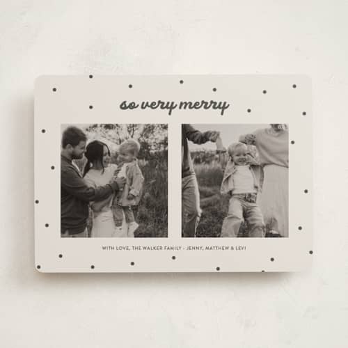 This is a coal holiday photo cards with standard by Kasia Labocki called ember printing on recycled smooth signature in standard