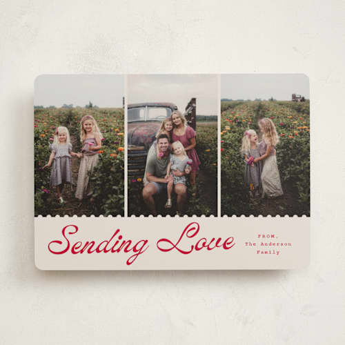 This is a pudding valentines day with standard by Cass Loh called jagged edge printing on recycled smooth signature in standard