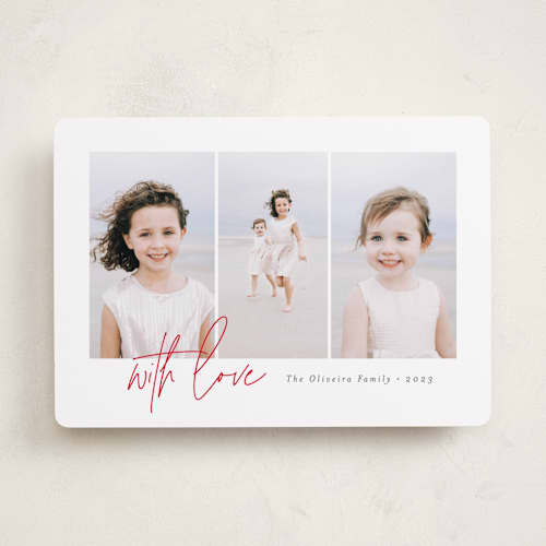 This is a strawberry valentines day with standard by Ana Sharpe called clarity printing on recycled smooth signature in standard