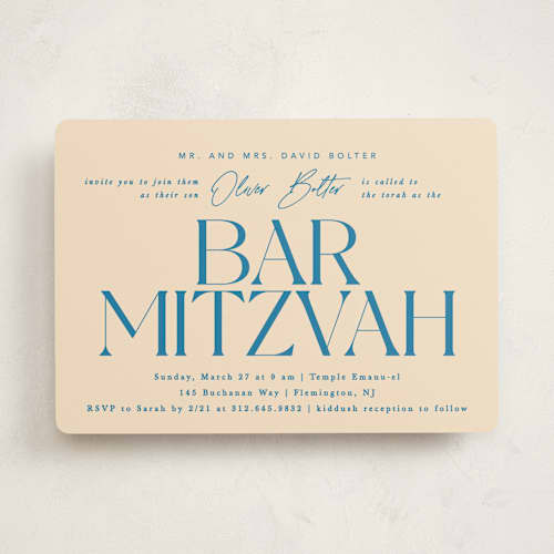 This is a sky bar mitzvah bat mitzvah invitations with standard by Creo Study called modern mitzvah printing on signature in standard