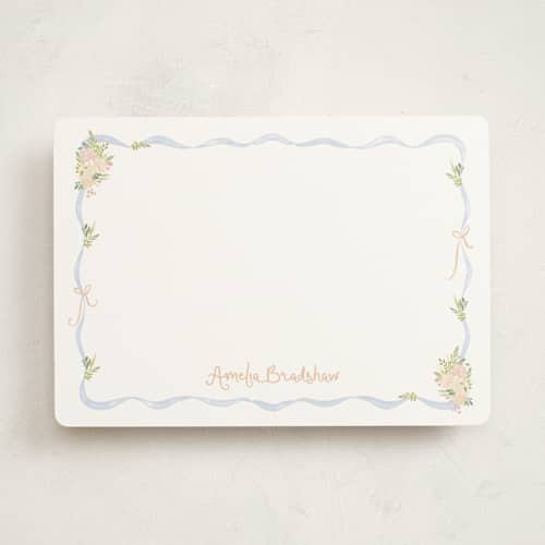 This is a daphne personalized stationery thank you cards with standard by Creo Study called cottagecore printing on signature in 5x7