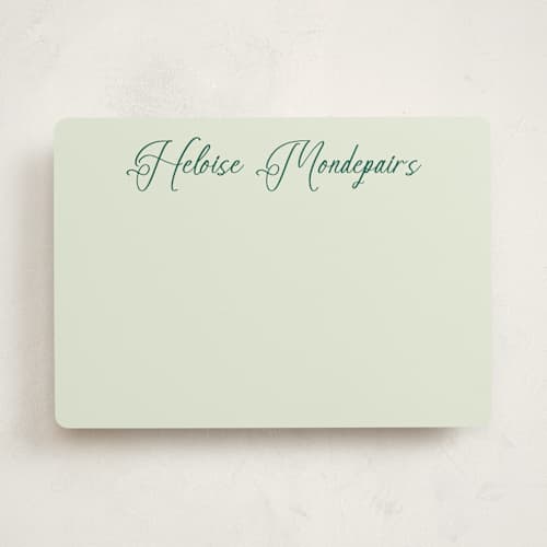 This is a zuchini personalized stationery thank you cards with standard by Pati Cascino called sandalo printing on signature in 5x7