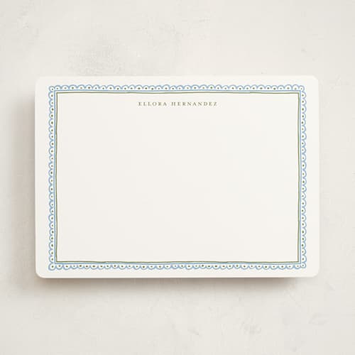 This is a celeste personalized stationery thank you cards with standard by Pati Cascino called forli printing on signature in 5x7