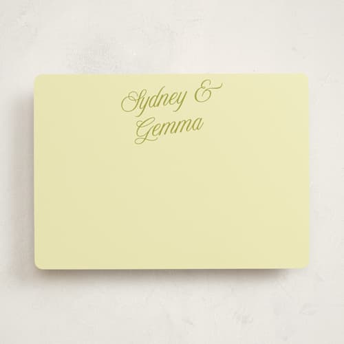 This is a island citrus personalized stationery thank you cards with standard by Morgan Kendall called bloom printing on signature in 5x7