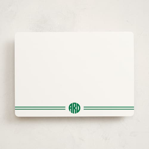 This is a kelly personalized stationery thank you cards with standard by Jenna Holcomb called circled printing on signature in 5x7