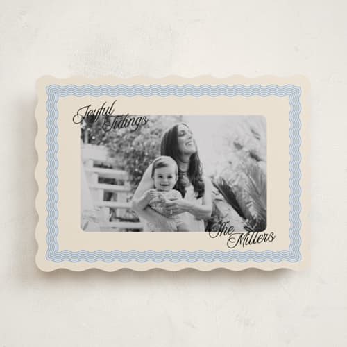 This is a frost photo christmas cards with standard by Pati Cascino called jovie printing on recycled smooth signature in standard