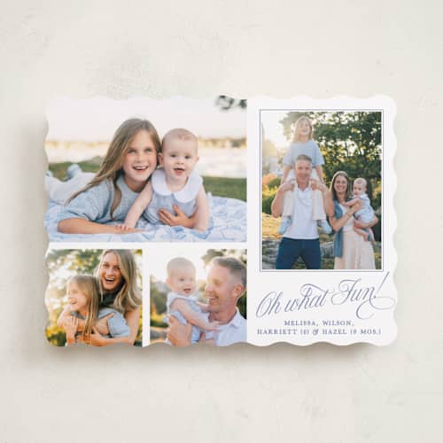 This is a bluebonnet photo christmas cards with standard by Alston Foster called sugarplums printing on recycled smooth signature in standard