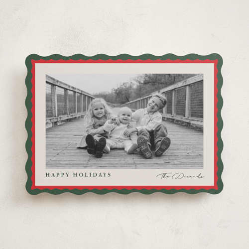 This is a balsam fir holiday photo cards with standard by Kristie Kern called baxter printing on recycled smooth signature in standard