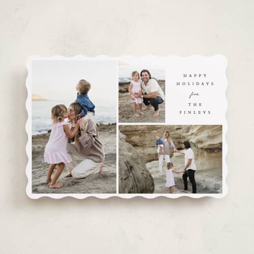 This is a snow holiday photo cards with standard by Angela Thompson called holiday gallery printing on recycled smooth signature in standard