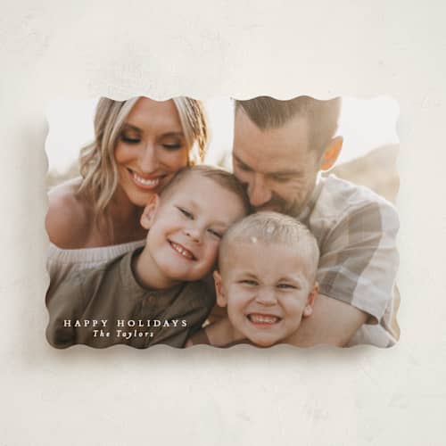This is a cotton holiday photo cards with standard by Angela Thompson called simply printing on recycled smooth signature in standard