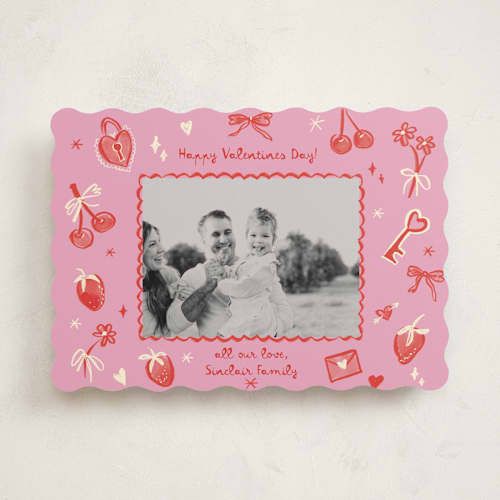 This is a bubblegum valentines day with standard by Pati Cascino called doodles printing on recycled smooth signature in standard