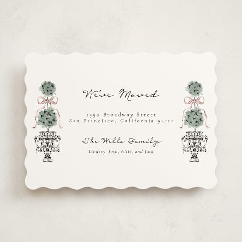 This is a forest moving announcements with standard by Jackie Crawford called hand illustrated garden gate printing on signature in standard