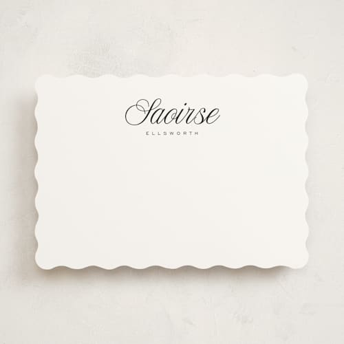 This is a sugar personalized stationery thank you cards with standard by chocomocacino called fondente printing on signature in 5x7