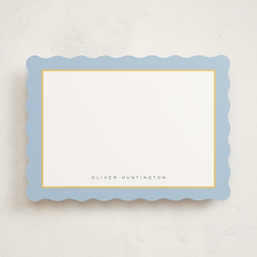 This is a sky personalized stationery thank you cards with standard by Nicoletta Savod called august printing on signature in 5x7