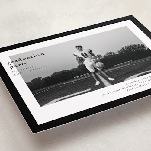 This is a chalk graduation invitations with standard by Deynaaz Daraei called naruna printing on recycled smooth signature in grand