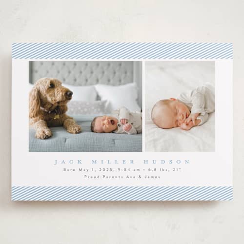 This is a sky grand birth announcements with standard by Nicoletta Savod called sweet one printing on recycled smooth signature in grand