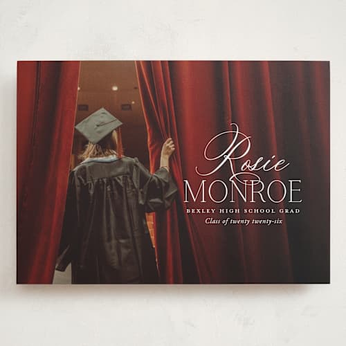 This is a cotton graduation announcements with standard by Oscar and Emma - Karly Depew called classic allure printing on recycled smooth signature in grand
