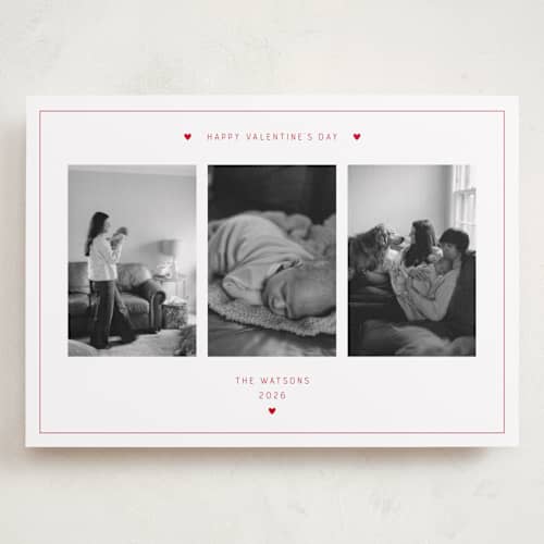 This is a cherry valentines day with standard by Danielle Nakashima called simple hearts printing on recycled smooth signature in grand