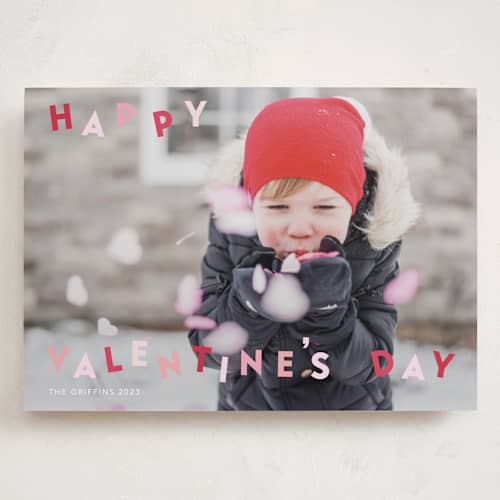 This is a cotton candy valentines day with standard by Yaling Hou Suzuki called dancing valentine printing on recycled smooth signature in grand