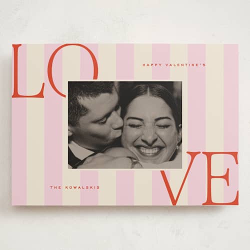 This is a bubblegum valentines day with standard by Ellen Schlegelmilch called l o v e printing on recycled smooth signature in grand