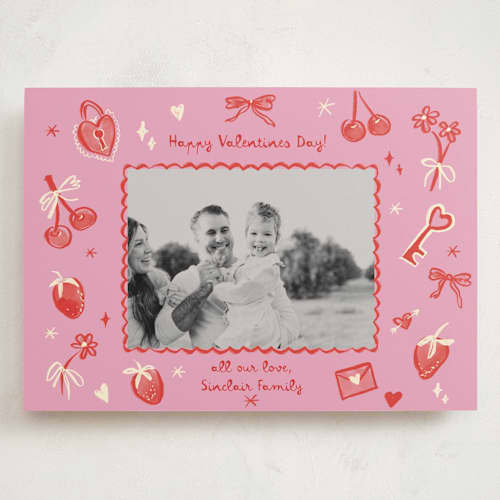 This is a bubblegum valentines day with standard by Pati Cascino called doodles printing on recycled smooth signature in grand