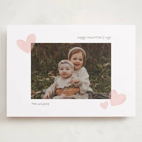 This is a winter rose valentines day with standard by Creo Study called painterly hearts printing on recycled smooth signature in grand