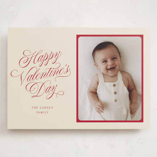 This is a cream valentines day with standard by Robert and Stella called valentines classic printing on recycled smooth signature in grand