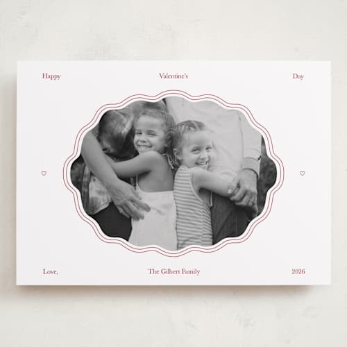 This is a snow valentines day with standard by Danielle Nakashima called modern squiggle frame printing on recycled smooth signature in grand