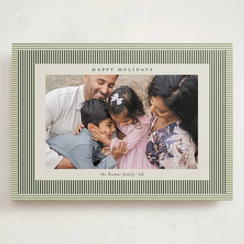 This is a spruce holiday photo cards with standard by Carolyn Nicks called chickadee printing on recycled smooth signature in grand